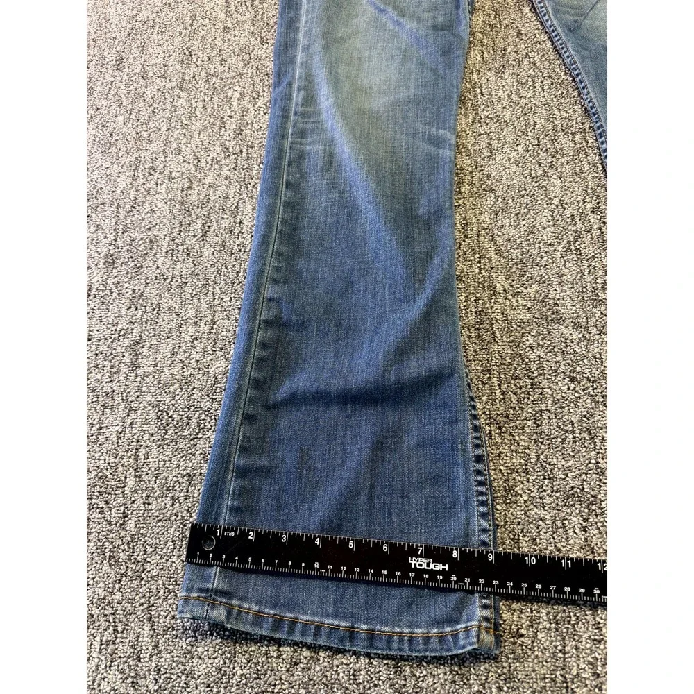 Levis 527 Jeans Mens 34x34 Blue Denim Cotton Slim Fit Medium Wash Bootcut Leg